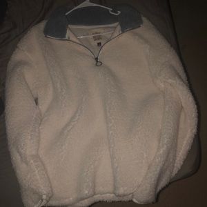 Never worn furry quarter zip